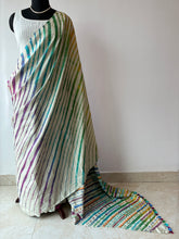 Load image into Gallery viewer, Lambani Embroidered Tussar Leheriya Saree