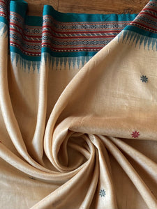 Karvati Kinaar Vidarbha Tussar Handwoven Saree