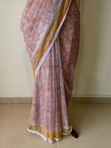 Kota Doria Crochet Lace Sarees