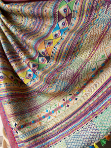 Lambani Karvati Kinaar Vidarbha Tussar Handwoven Saree