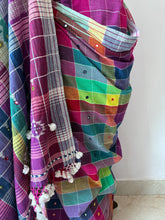 Load image into Gallery viewer, Handwoven Bhujodi Kala Cotton Saree