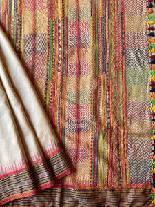 Lambani Karvati Kinaar Vidarbha Tussar Handwoven Saree