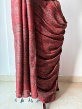 Load image into Gallery viewer, Ajrakh Tussar Silk Saree