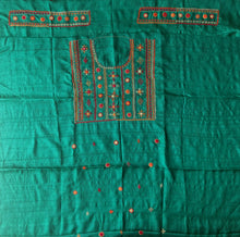 Load image into Gallery viewer, Lambani Tussar Unstitched Kurta - Tealish dark green