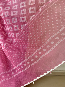 Kota Doria Appliqué Details Saree