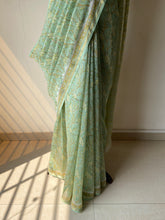 Load image into Gallery viewer, Block-Printed Silk-Cotton Saree