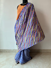 Load image into Gallery viewer, Lambani Embroidered Tussar Leheriya Saree