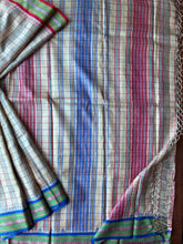 Load image into Gallery viewer, Karvati Kinar Vidarbha Tussar Checks Saree