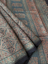 Load image into Gallery viewer, Ajrakh Tussar Silk Saree
