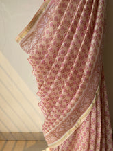 Load image into Gallery viewer, Block-Printed Silk-Cotton Saree