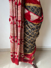 Load image into Gallery viewer, Shibori Ajrakh Fine Modal Silk Saree