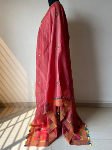 Lambani Embroidered Tussar Gheecha Dupatta