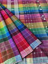 Load image into Gallery viewer, Handwoven Bhujodi Kala Cotton Saree