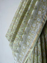 Load image into Gallery viewer, Block-Printed Silk-Cotton Saree