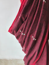 Load image into Gallery viewer, Handwoven Bhujodi Kala Cotton Saree