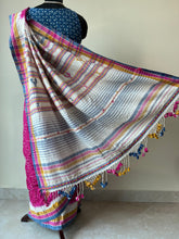 Load image into Gallery viewer, Bhujodi Bandhej Kala Cotton Saree