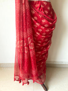 Kota Doria Appliqué Details Saree