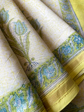 Load image into Gallery viewer, Block-Printed Silk-Cotton Saree