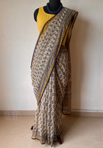 Kota Doria Crochet Lace Sarees