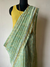 Load image into Gallery viewer, Block-Printed Silk-Cotton Saree