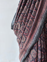 Load image into Gallery viewer, Ajrakh Desi Tussar Silk Saree