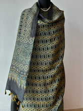 Load image into Gallery viewer, Ajrakh Tussar Kurta Dupatta Set