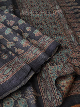 Load image into Gallery viewer, Ajrakh Desi Tussar Silk Saree