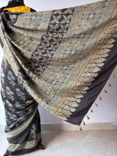 Load image into Gallery viewer, Ajrakh Mulberry Silk Saree