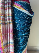 Load image into Gallery viewer, Bhujodi Bandhej Kala Cotton Saree