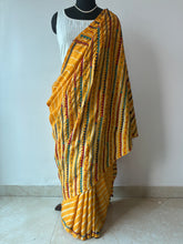 Load image into Gallery viewer, Lambani Embroidered Tussar Leheriya Saree