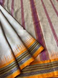 Karvati Kinaar Vidarbha Tussar Handwoven Saree