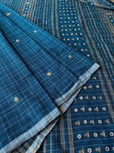 Load image into Gallery viewer, Handwoven Bhujodi Kala Cotton Saree
