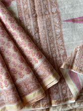 Load image into Gallery viewer, Block-Printed Silk-Cotton Saree