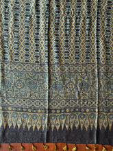 Load image into Gallery viewer, Ajrakh Tussar Kurta Dupatta Set