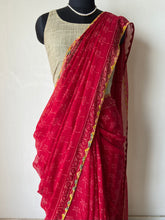 Load image into Gallery viewer, Kota Doria Appliqué Details Saree