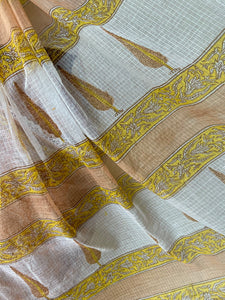 Kota Doria Crochet Lace Sarees