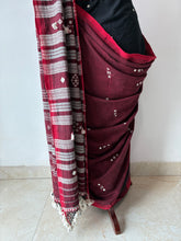 Load image into Gallery viewer, Handwoven Bhujodi Kala Cotton Saree