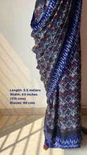 Load image into Gallery viewer, Shibori Ajrakh Fine Modal Silk Saree