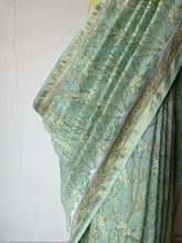 Load image into Gallery viewer, Block-Printed Silk-Cotton Saree