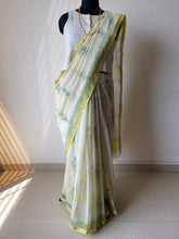 Load image into Gallery viewer, Block-Printed Silk-Cotton Saree