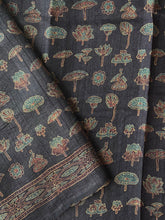 Load image into Gallery viewer, Ajrakh Desi Tussar Silk Saree