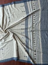 Load image into Gallery viewer, Handwoven Bhujodi Kala Cotton Saree