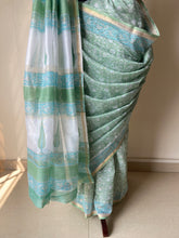 Load image into Gallery viewer, Block-Printed Silk-Cotton Saree