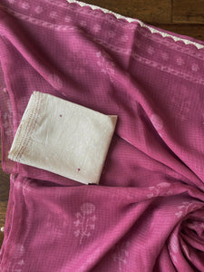 Kota Doria Appliqué Details Saree