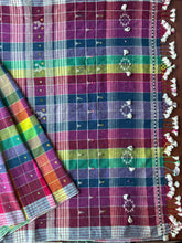 Load image into Gallery viewer, Handwoven Bhujodi Kala Cotton Saree