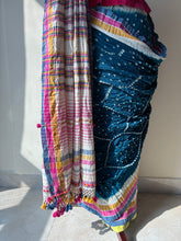 Load image into Gallery viewer, Bhujodi Bandhej Kala Cotton Saree