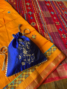 Silk Potli Royal Blue