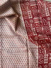 Load image into Gallery viewer, Block-Printed Natural Dye Silk-Cotton Saree