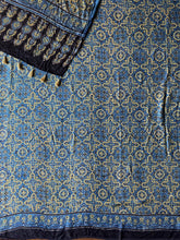 Load image into Gallery viewer, Ajrakh Bandhej fine Modal Silk Saree
