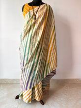 Load image into Gallery viewer, Lambani Embroidered Tussar Leheriya Saree